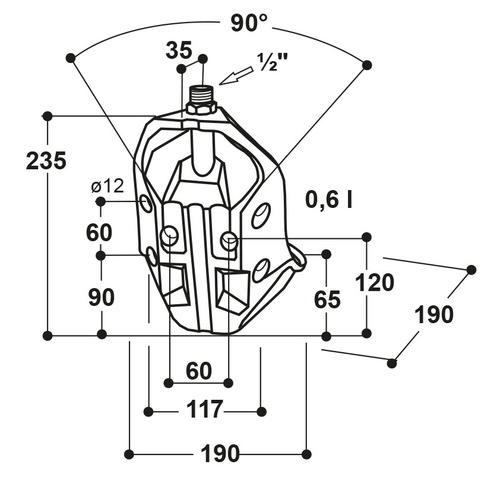 Poidło miseczkowe dla cieląt – model 370-MS ½"